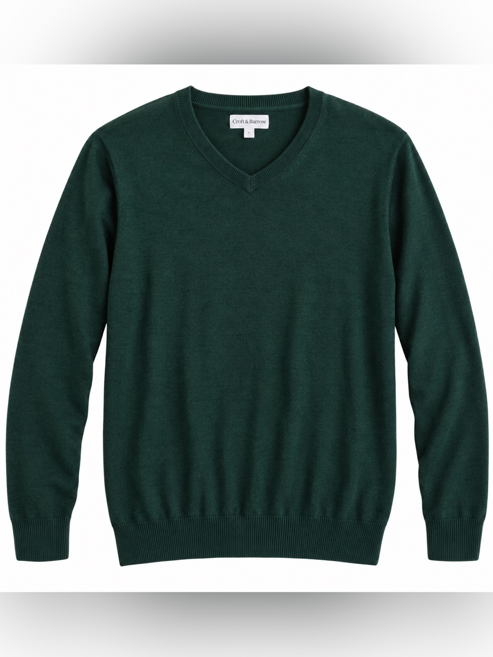 Croft & Barrow Deep Green V-Neck Sweater